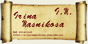 Irina Masnikosa vizit kartica